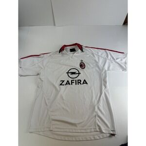 AC Milan 2005/2006 White Away‎ Soccer Jersey Size Large Champions League